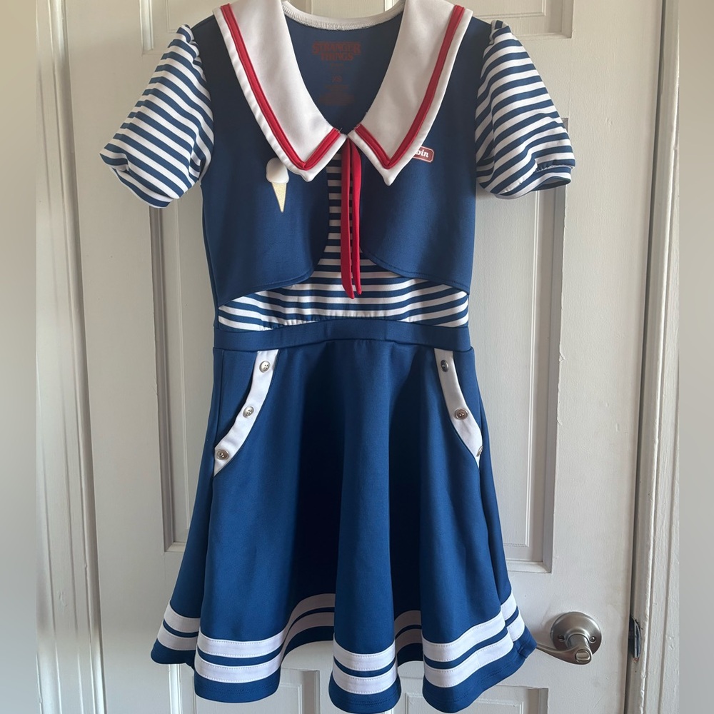 Stranger Things Robin Scoops Ahoy Ice Cream Dress Costume Size XS